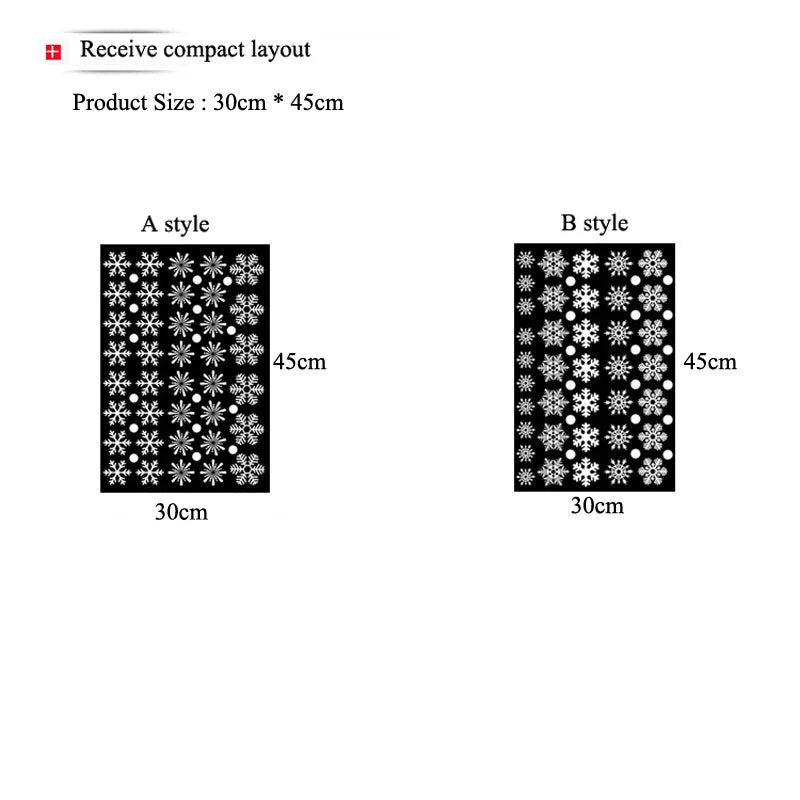 38PCS Snowflake Electrostatic Wall Stickers