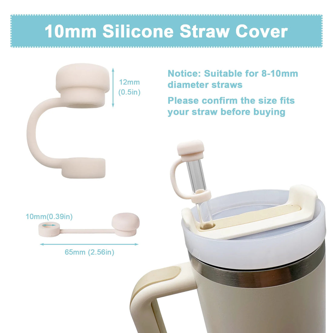 Reusable Silicone Straw Caps
