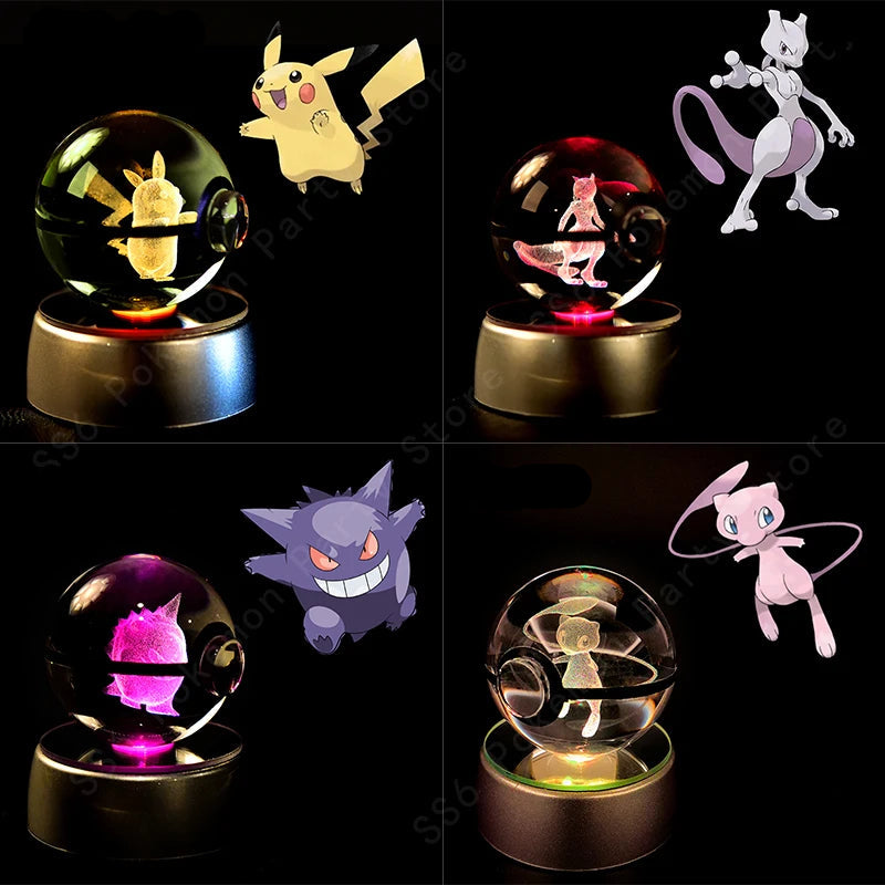 Pokémon Crystal Ball 3D Night Light Lamp